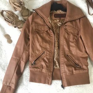 Ci Sono Leather Jacket Womens Size M